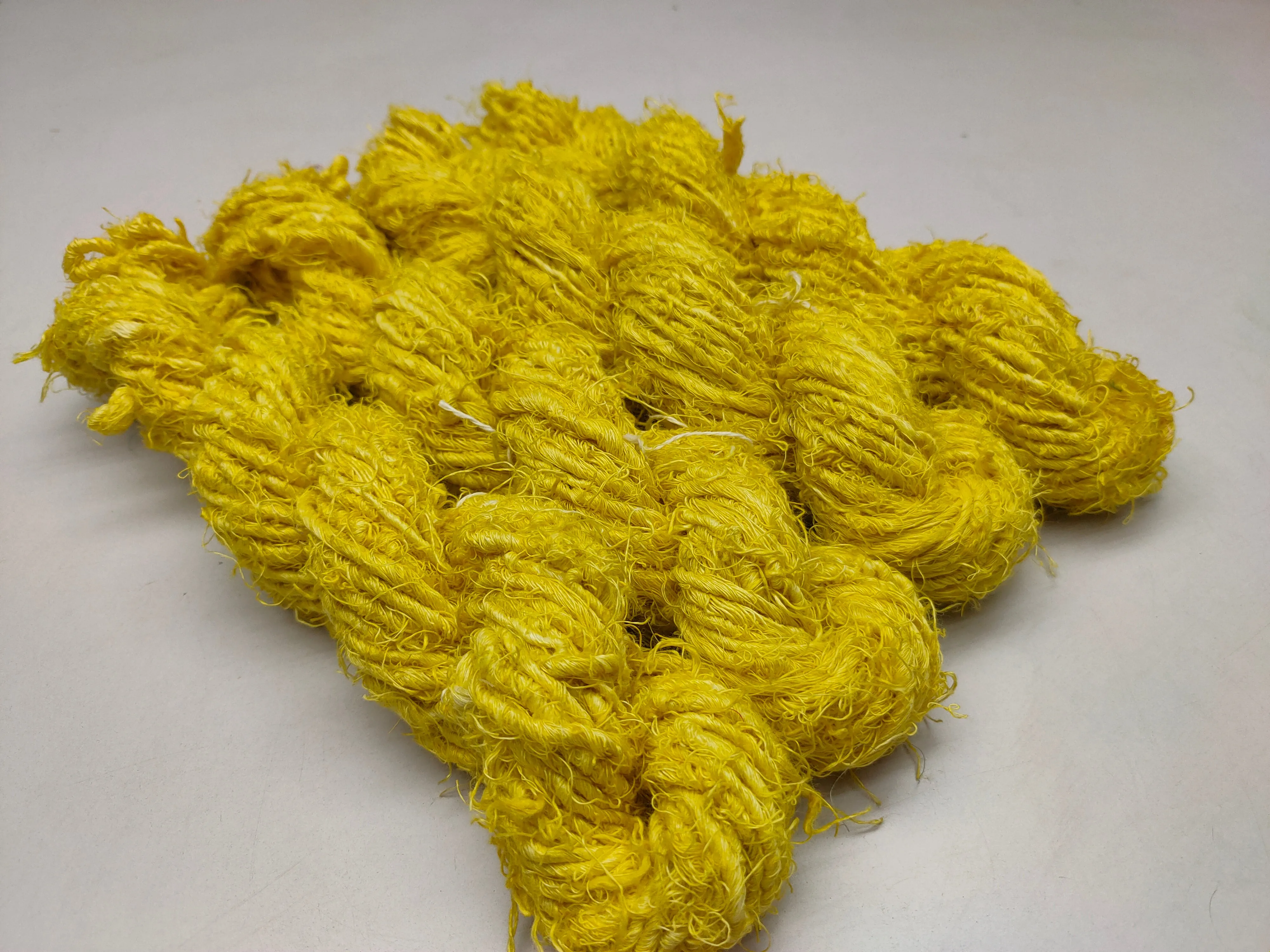 Recycled Linen Yarn - Lemon Yellow