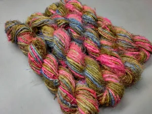 Recycled Sari Silk Yarn - Berries Salad
