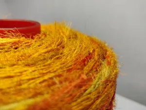 Recycled Sari Silk Yarn Prime - Orange