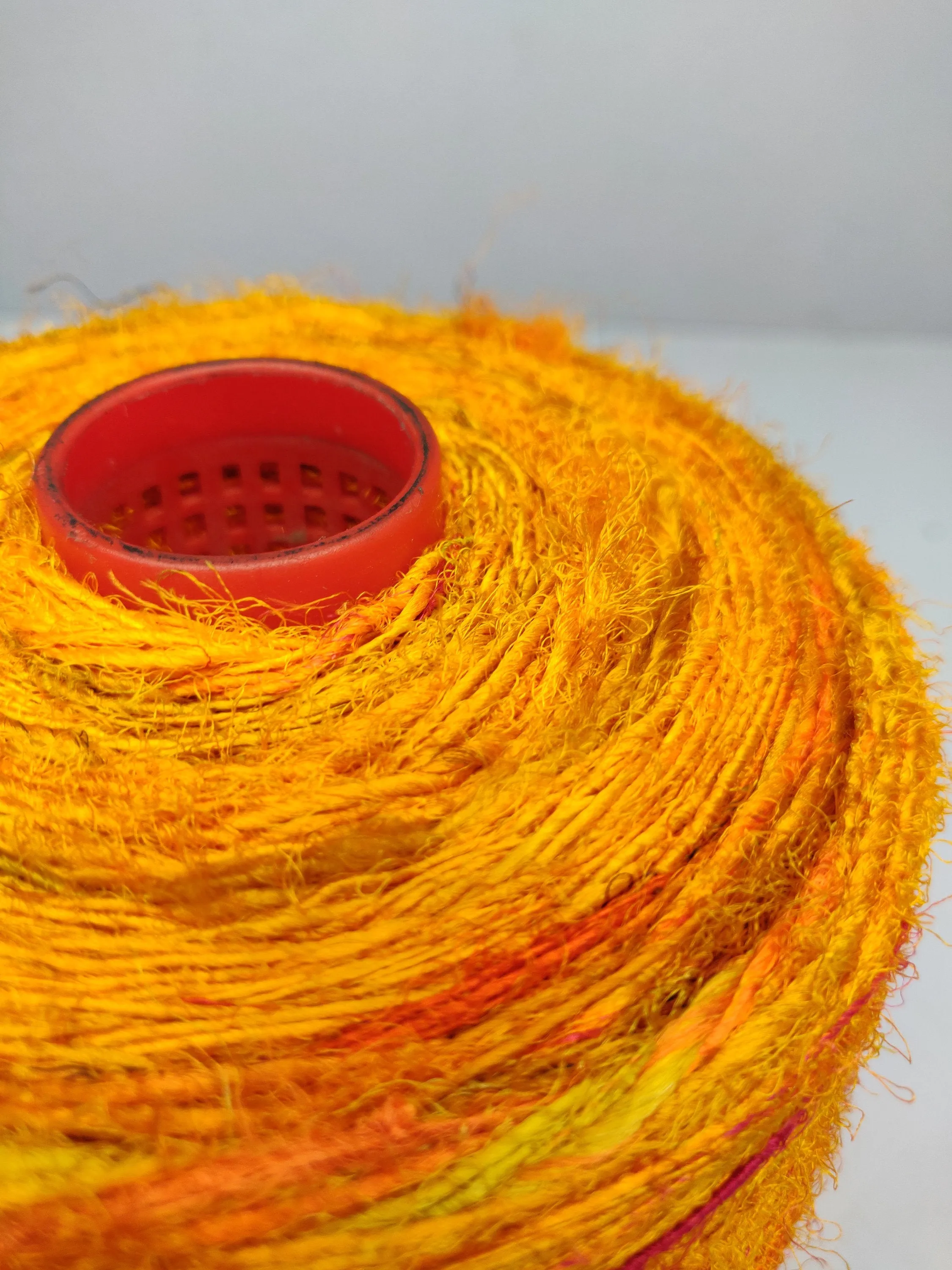 Recycled Sari Silk Yarn Prime - Orange