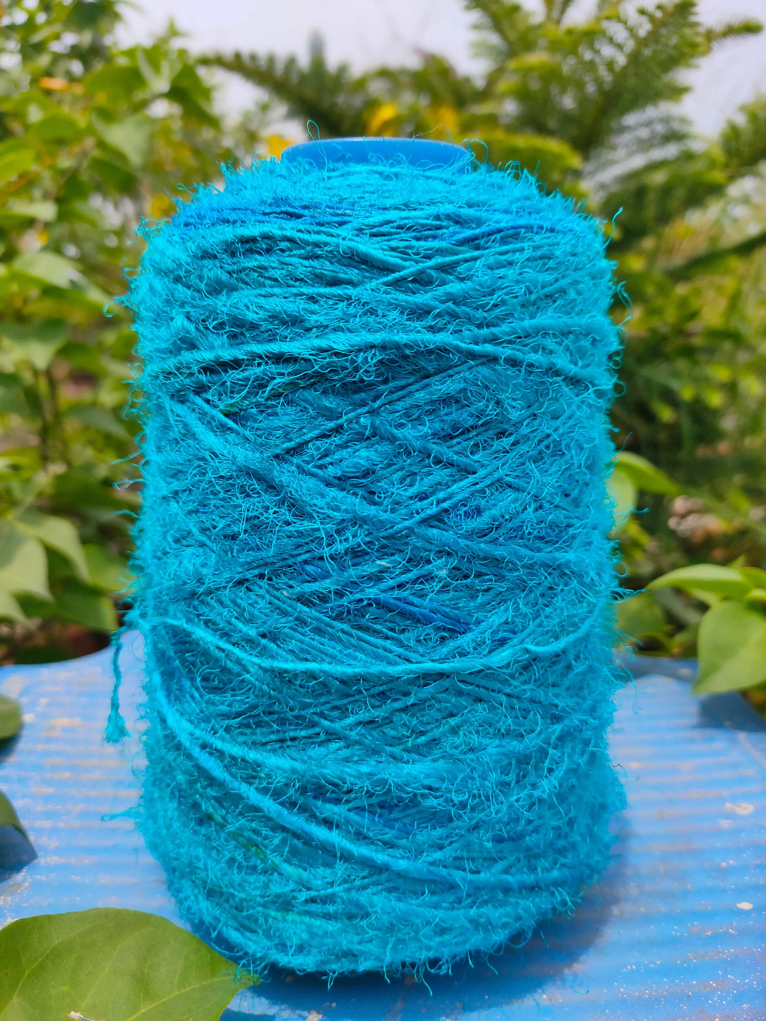 Recycled Sari Silk Yarn Prime - Sea Blue