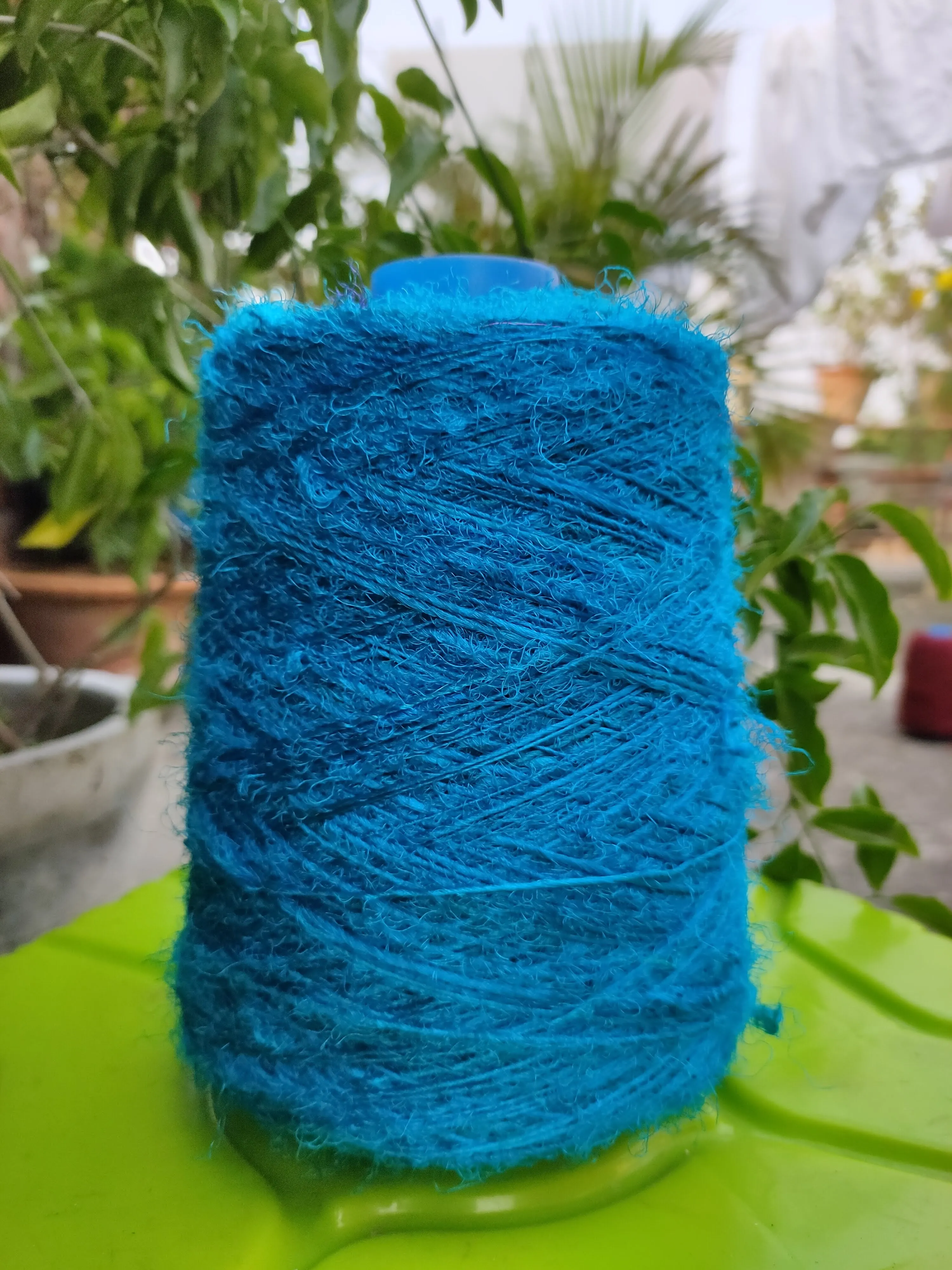 Recycled Sari Silk Yarn Prime - Sea Blue