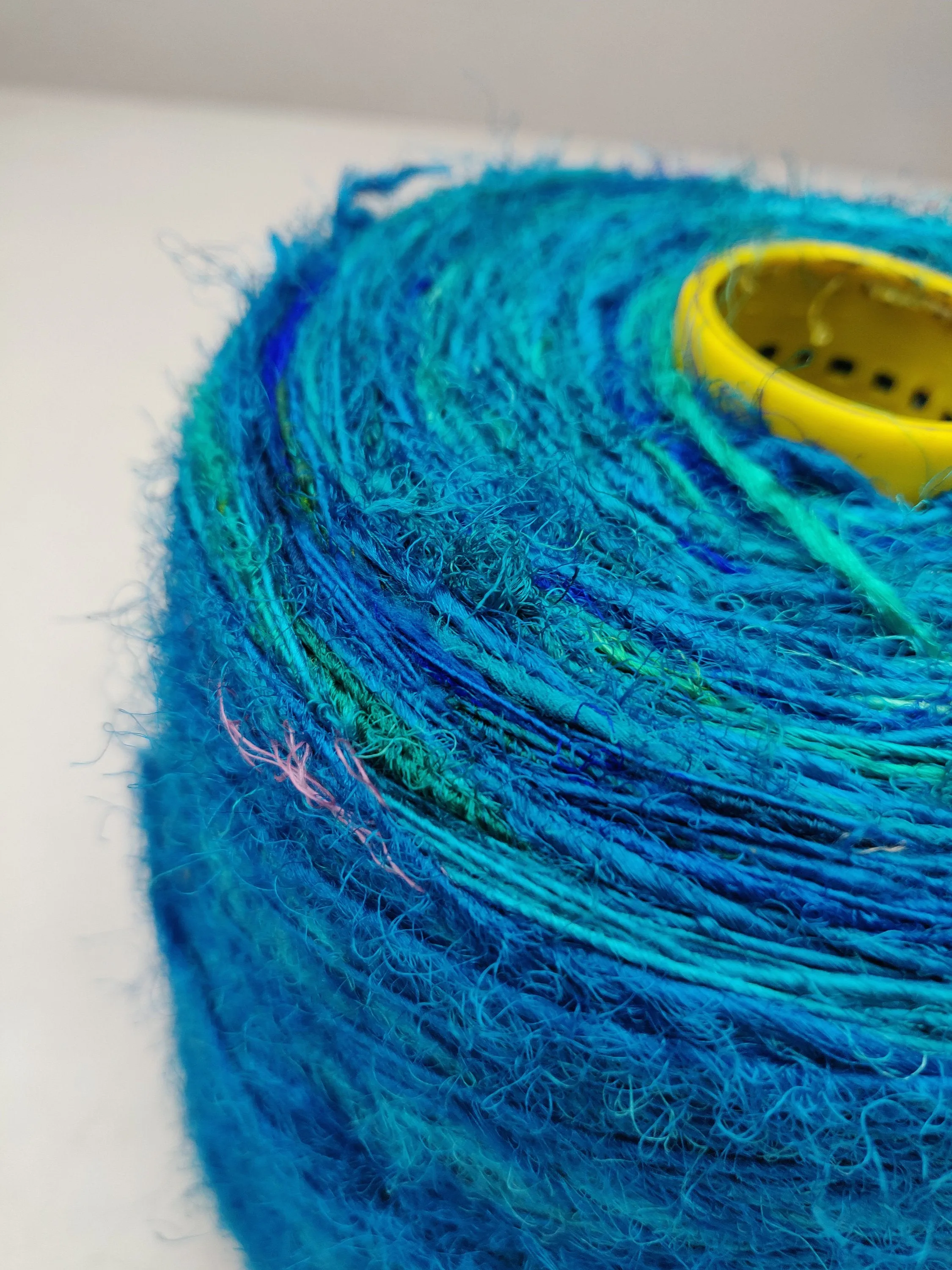 Recycled Sari Silk Yarn Prime - Sea Blue