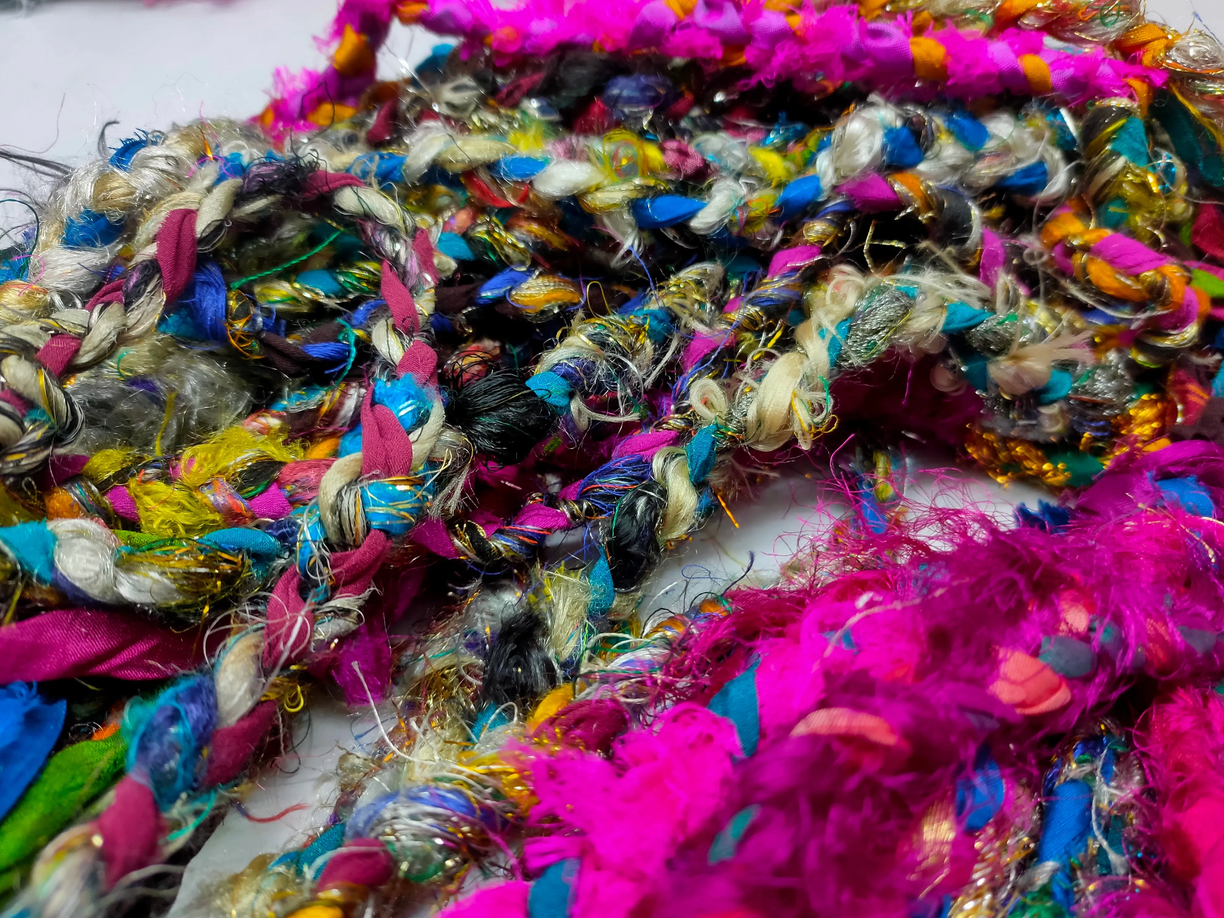 Recycled Yarn - Braided Lurex