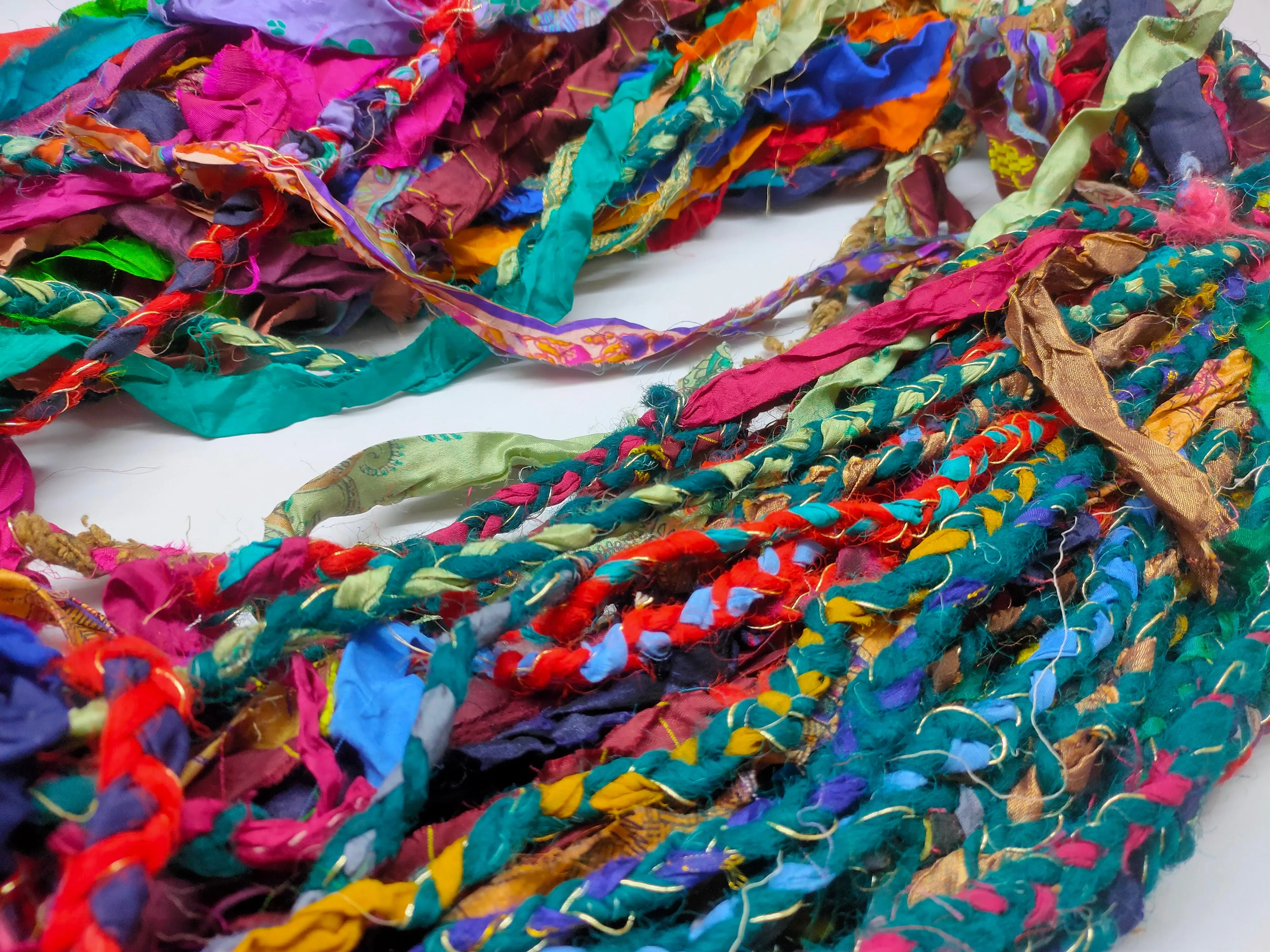 Recycled Yarn - Braided Lurex