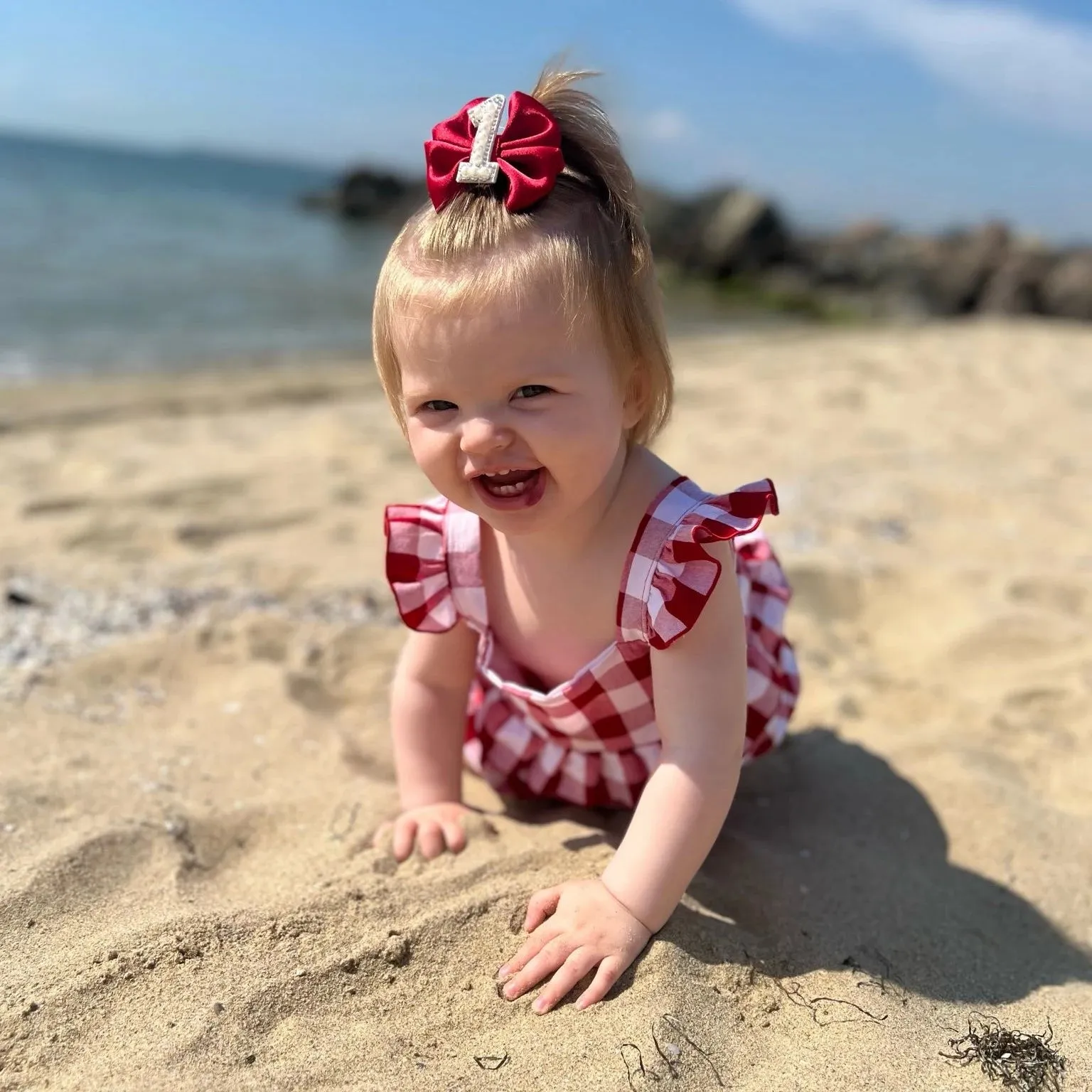 Red Check Romper