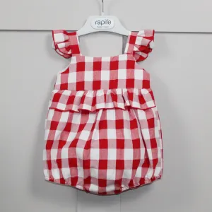 Red Check Romper