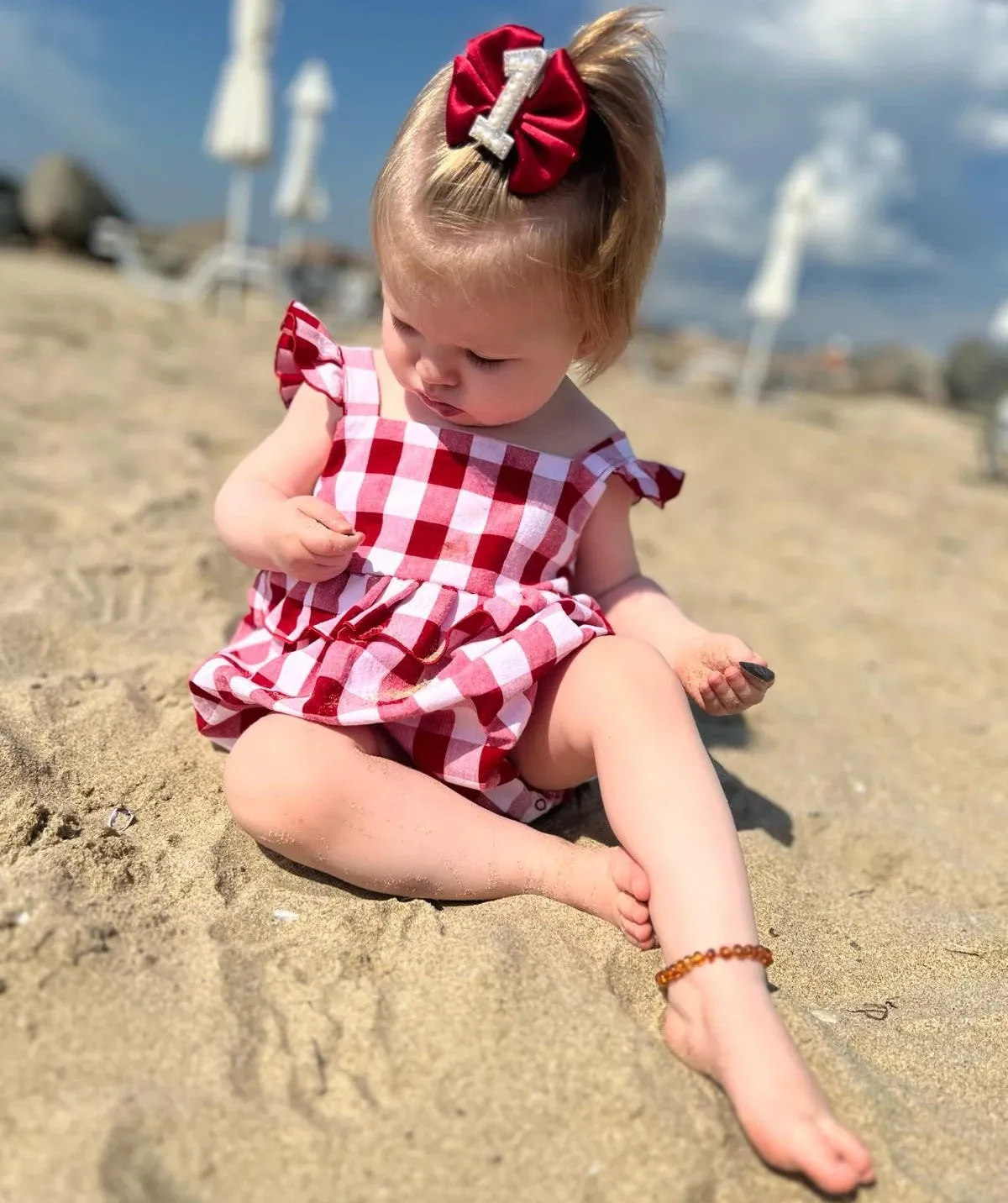Red Check Romper