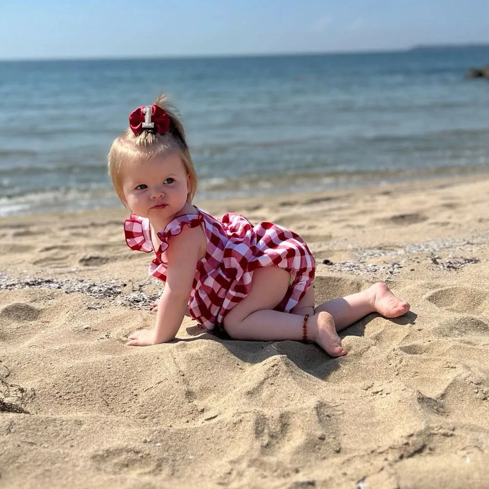 Red Check Romper