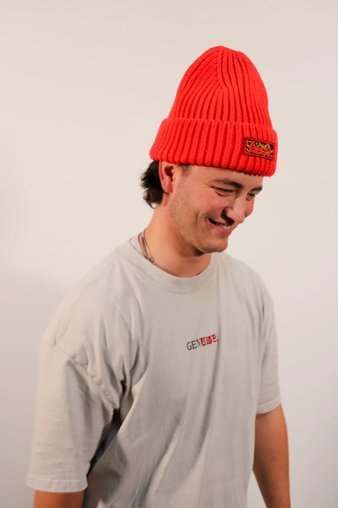 RED CHEETAH BEANIE