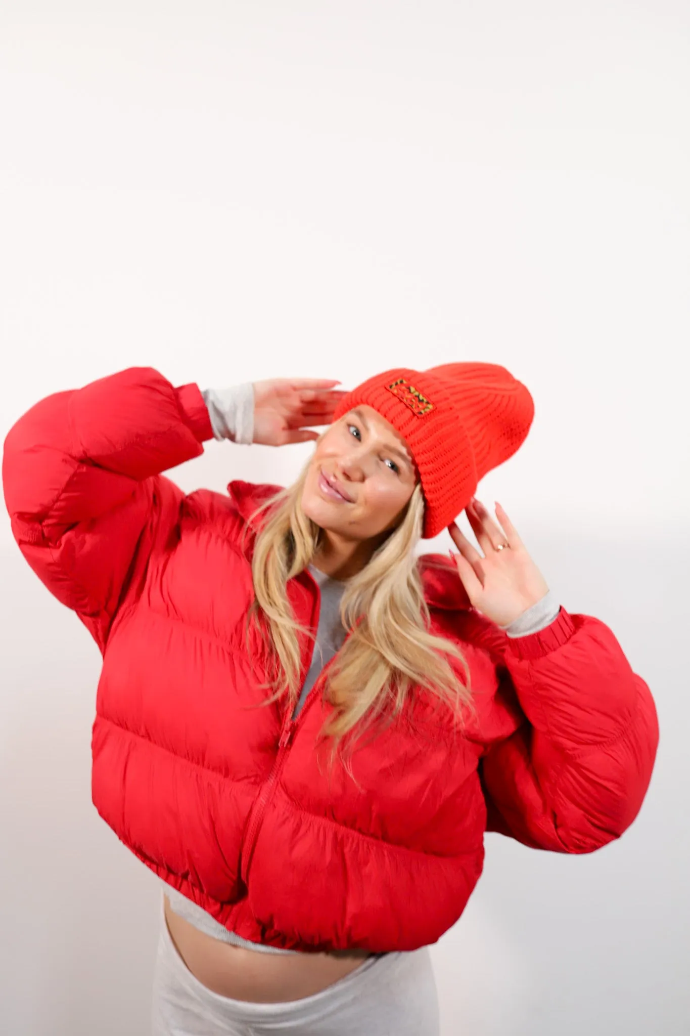 RED CHEETAH BEANIE