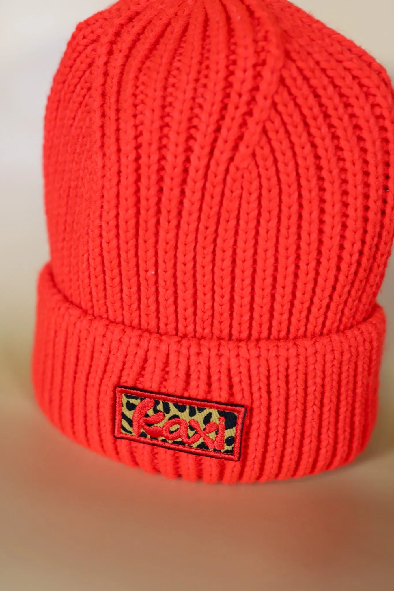 RED CHEETAH BEANIE