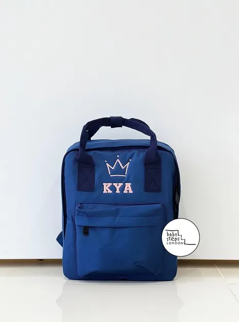 (Red) Personalised Name Twin Handle Backpack