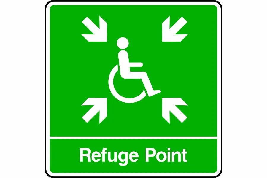 Refuge point sign