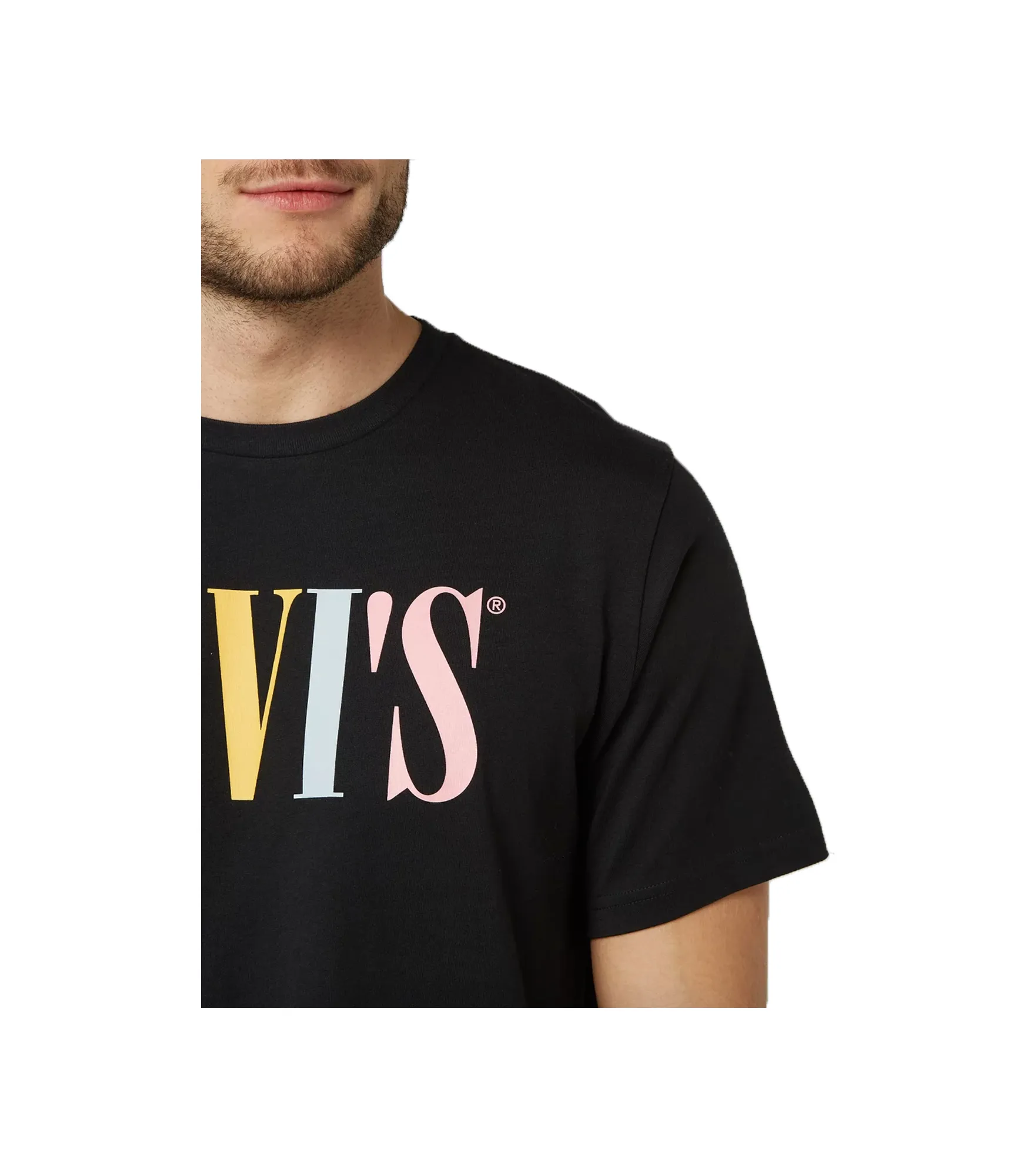 Relaxed Graphic Tee 90'S Serif Logo - Black