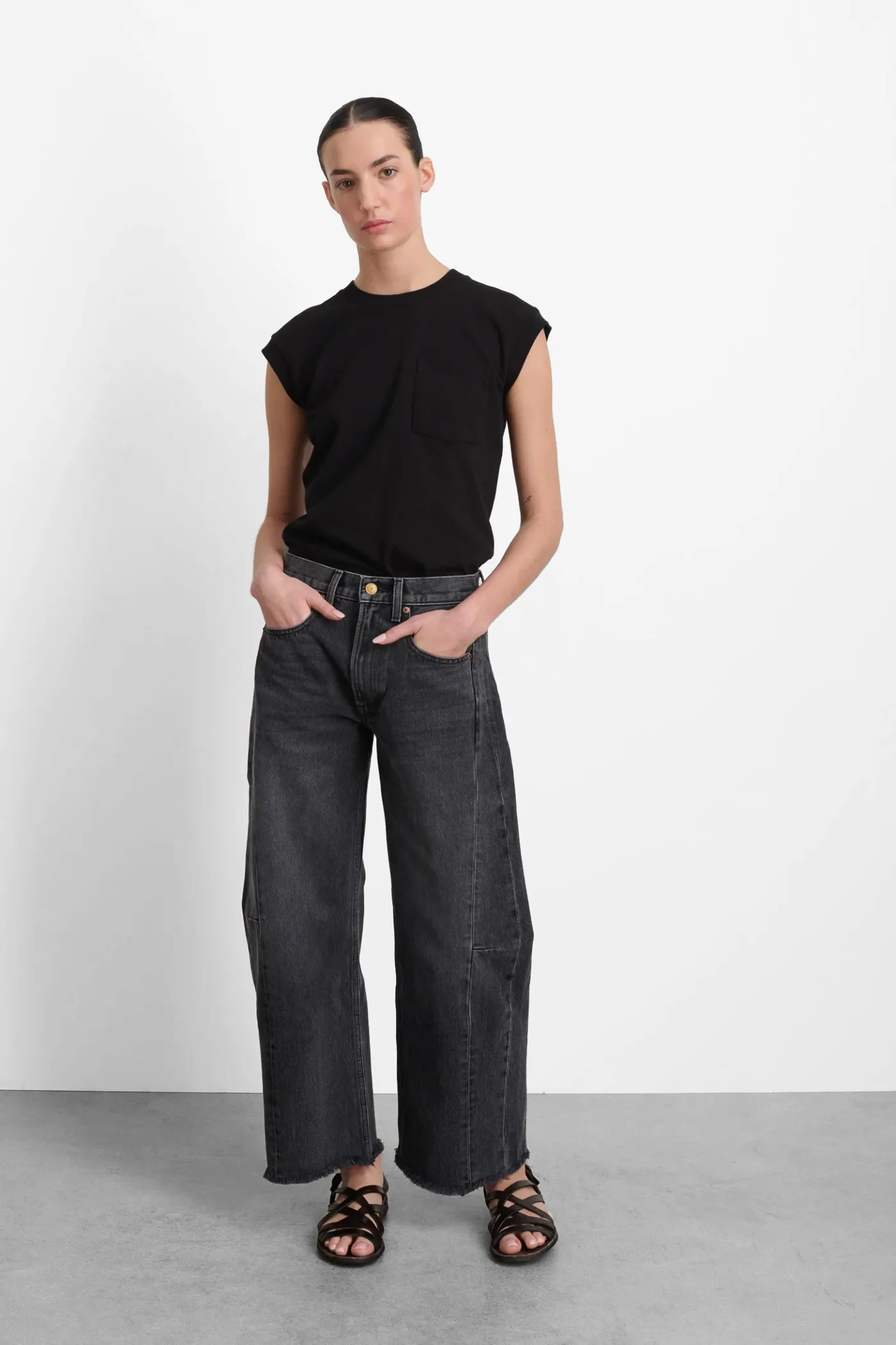 Relaxed Lasso Jean in Stil Black