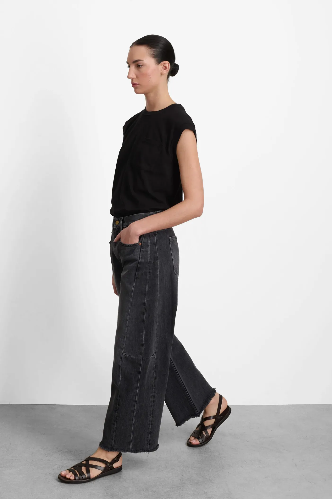 Relaxed Lasso Jean in Stil Black