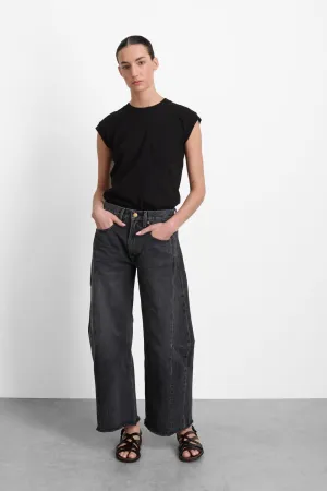 Relaxed Lasso Jean in Stil Black