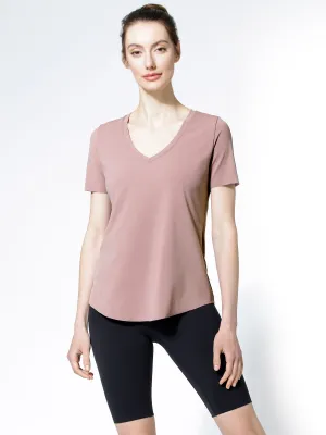 RELAXED NUDE TEE, ASH MAUVE