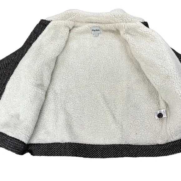 Rhythm Sherpa Lined Knit Trucker Jacket