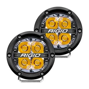 RIGID 360-SERIES 4 INCH LED OFF-ROAD SPOT BEAM AMB BACKLIGHT|PAIR