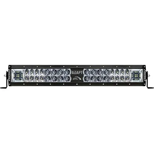 Rigid Industries 260413 Adapt E-Series Led Light Bar 20 Inch - Has Built in GPS Guided Adapt Mode Lighting or 3 Optic Zones - Scene, Driving, Spot Beams.