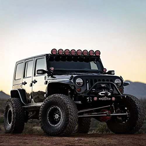 Rigid Industries 36204 360-Series LED Off-Road Light 6 in Drive Beam for Moderate Speed 20-50 MPH Plus White Backlight Pair