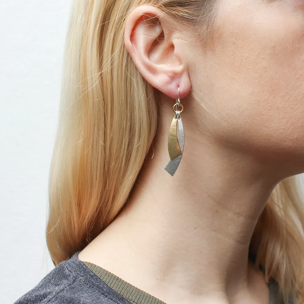 Ring with Layered Long Arcs Wire Earrings