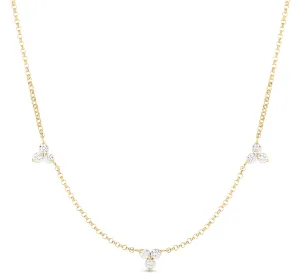 Roberto Coin 18K Diamonds by the Inch Flower Station Necklace