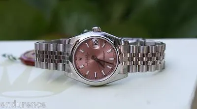 ROLEX DATEJUST LADIES NEW MIDSIZE STAINLESS STEEL BOX PAPER MODEL 178240
