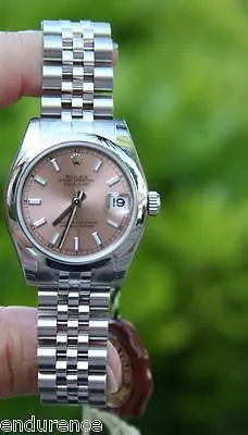 ROLEX DATEJUST LADIES NEW MIDSIZE STAINLESS STEEL BOX PAPER MODEL 178240