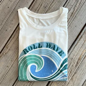 Roll Wave Circle Tank-white