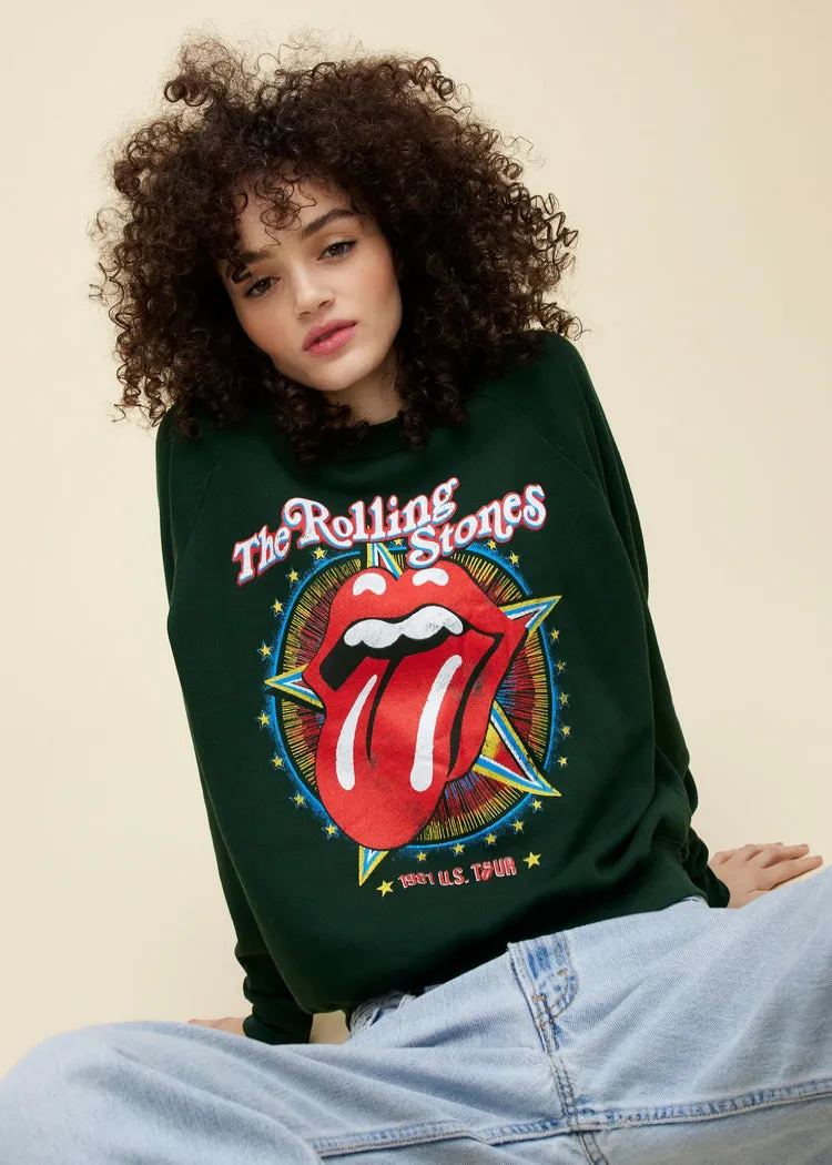 Rolling Stones 1981 US Tour Raglan Crew Sweatshirt