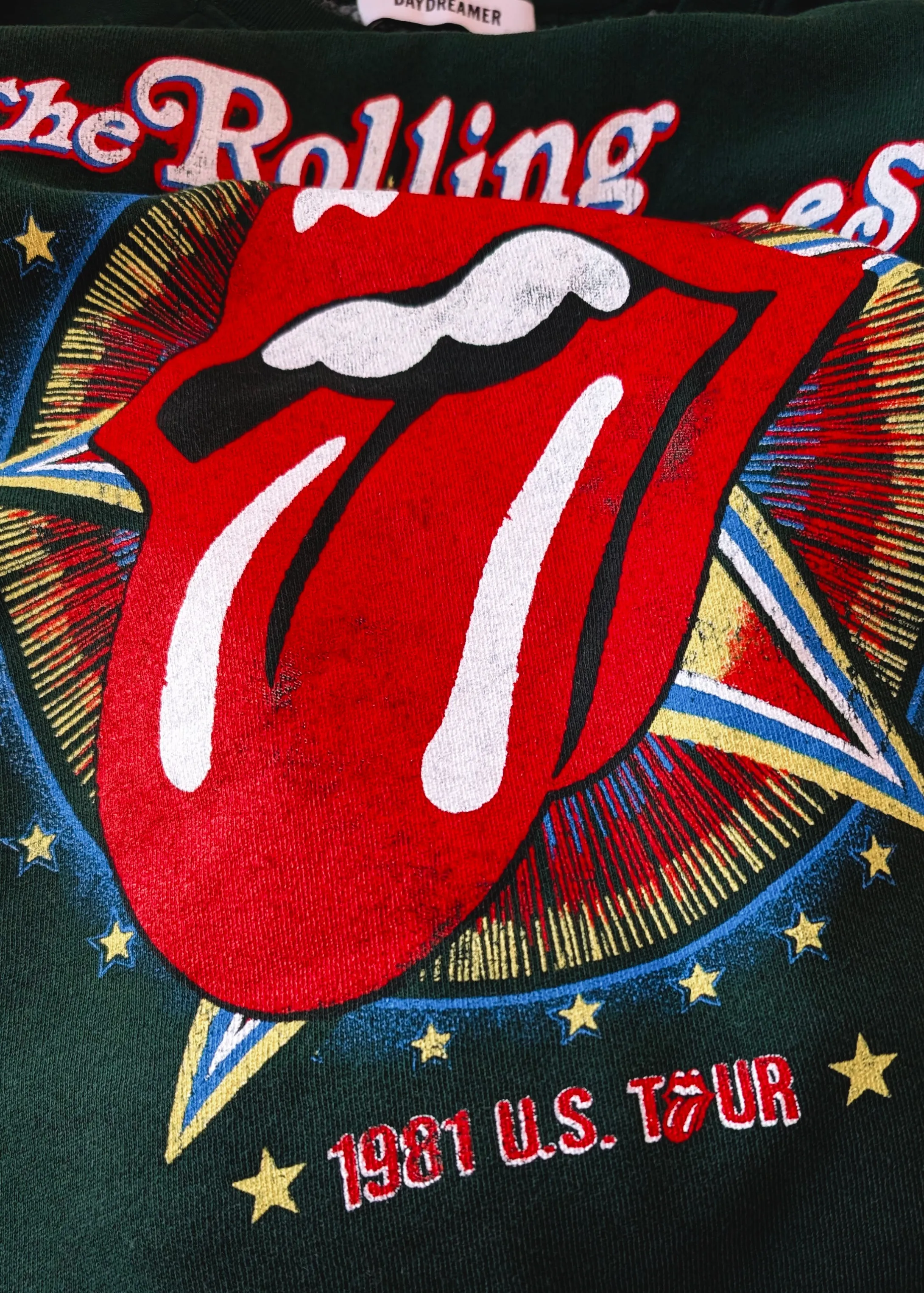 Rolling Stones 1981 US Tour Raglan Crew Sweatshirt