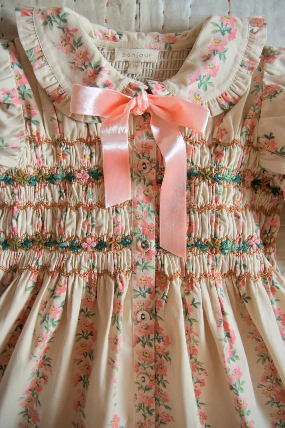 Romantic Long Tunique in Farandole Flowers by Bonjour
