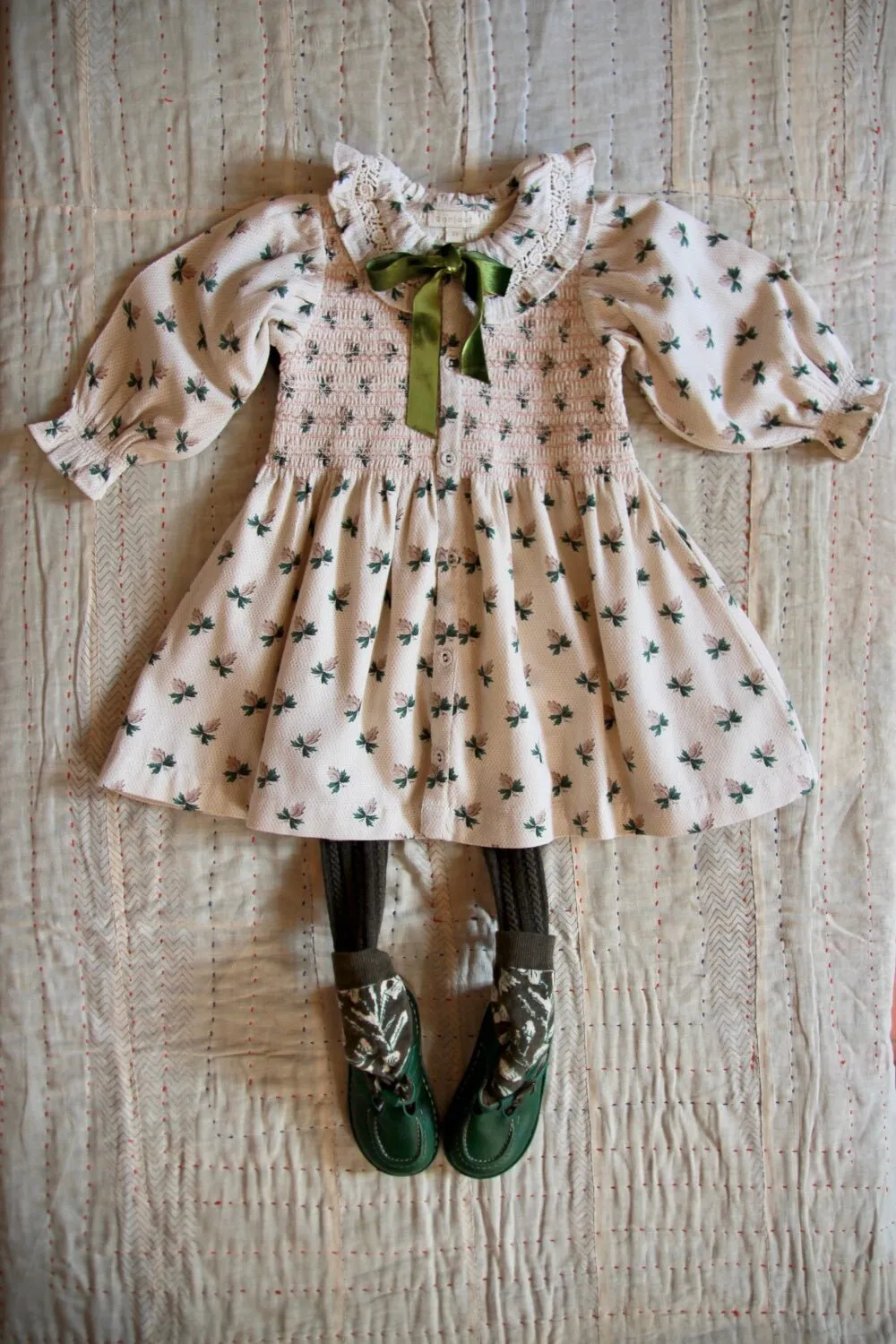 Romantic Long Tunique in Hazelnut Flowers by Bonjour