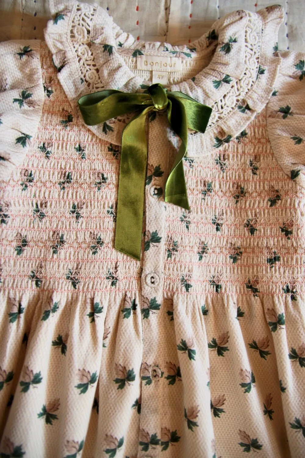 Romantic Long Tunique in Hazelnut Flowers by Bonjour