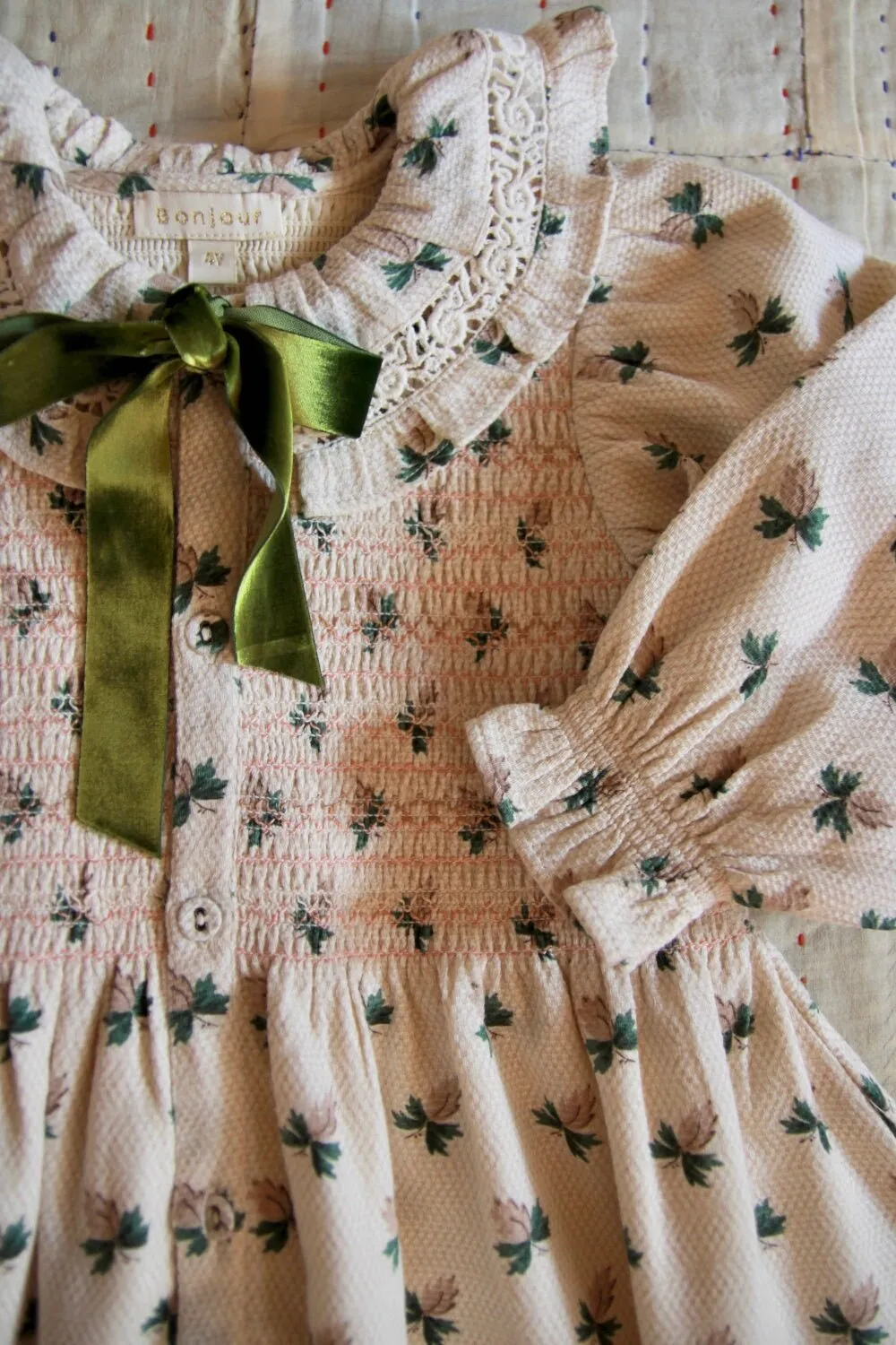 Romantic Long Tunique in Hazelnut Flowers by Bonjour