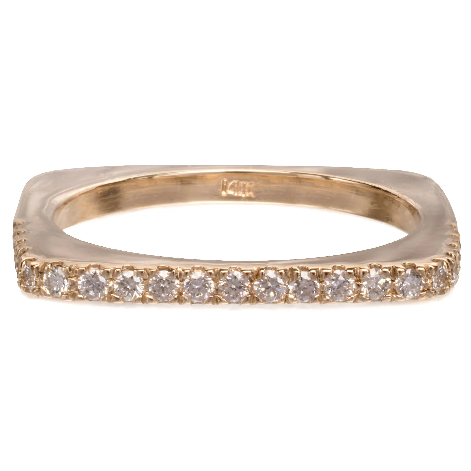 Rounded Square Diamond Ring