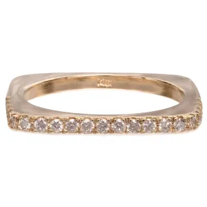 Rounded Square Diamond Ring