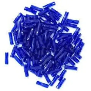 Royal Blue twisted bugle beads