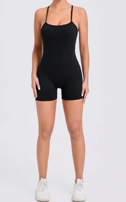 Ruched Booty All In One - Black