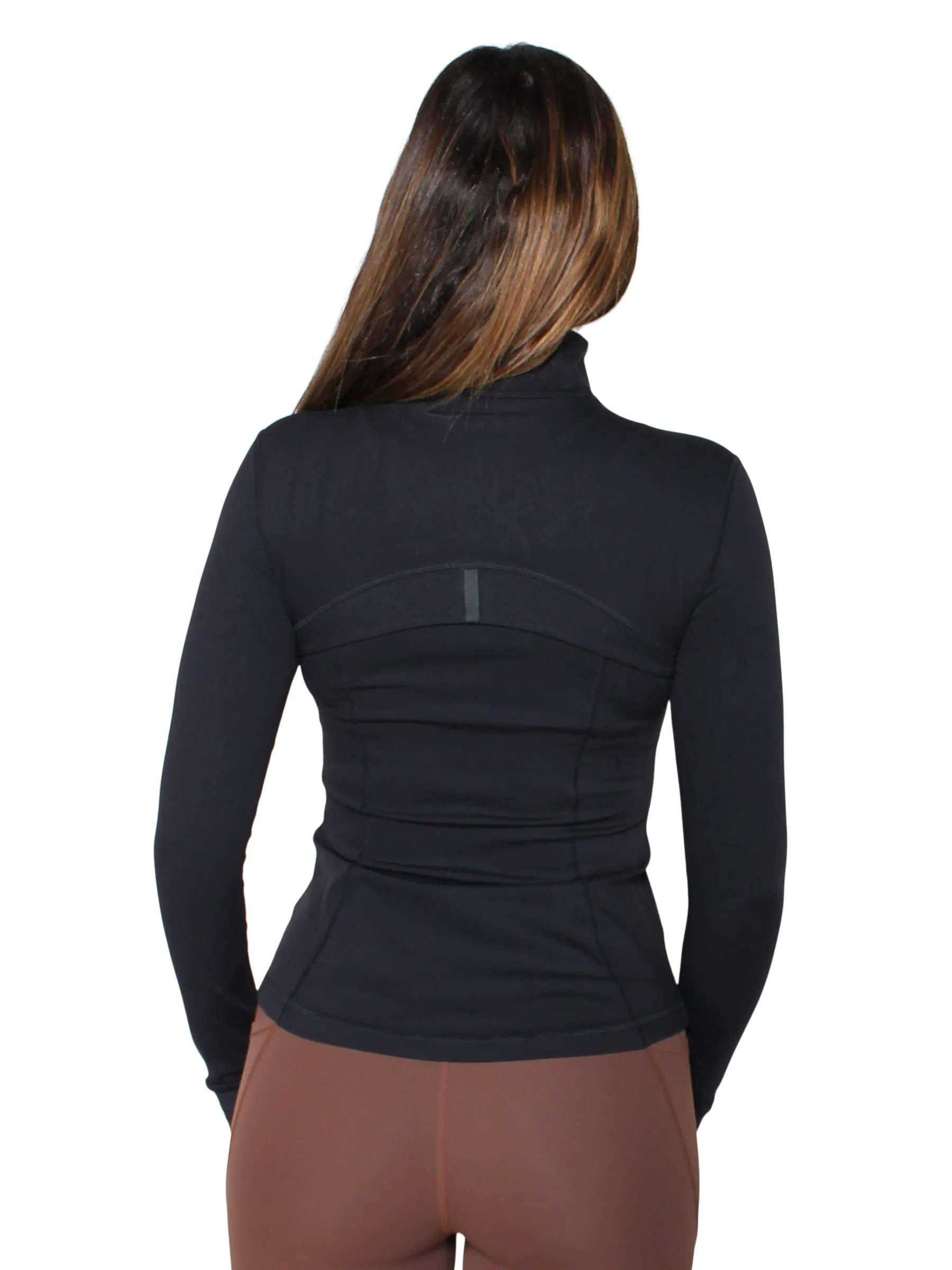 Run Free Gold Zipper Jacket - Black