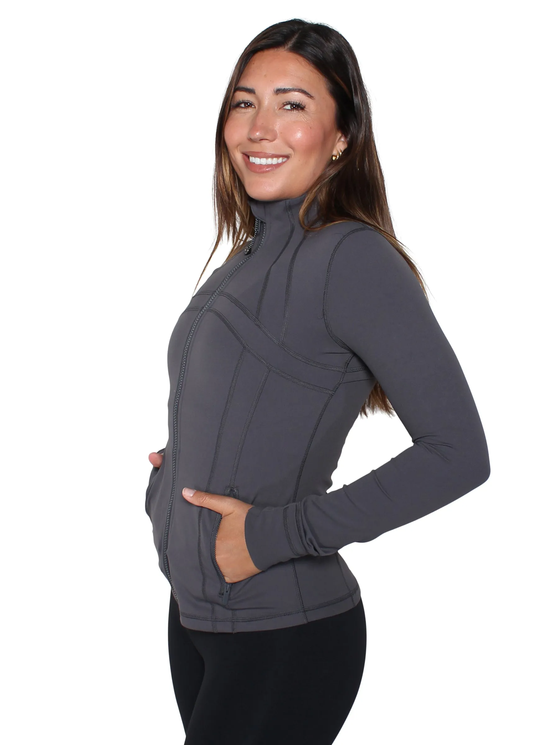 Run Free Zipper Jacket - Graphite