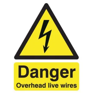 Safety Signs Danger Overhead Live Wires