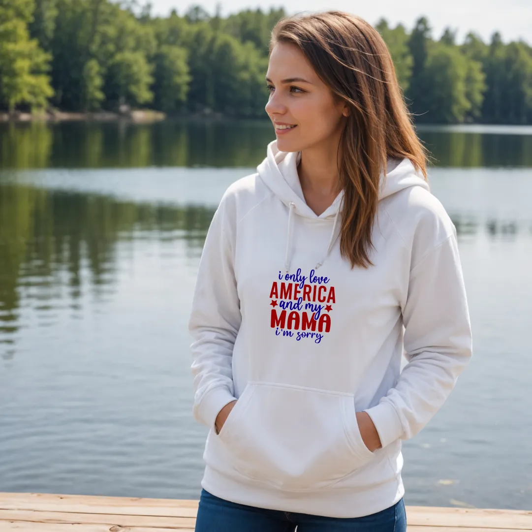 SALE "American Mama" Relaxed Fit Classic Unisex Hoodie