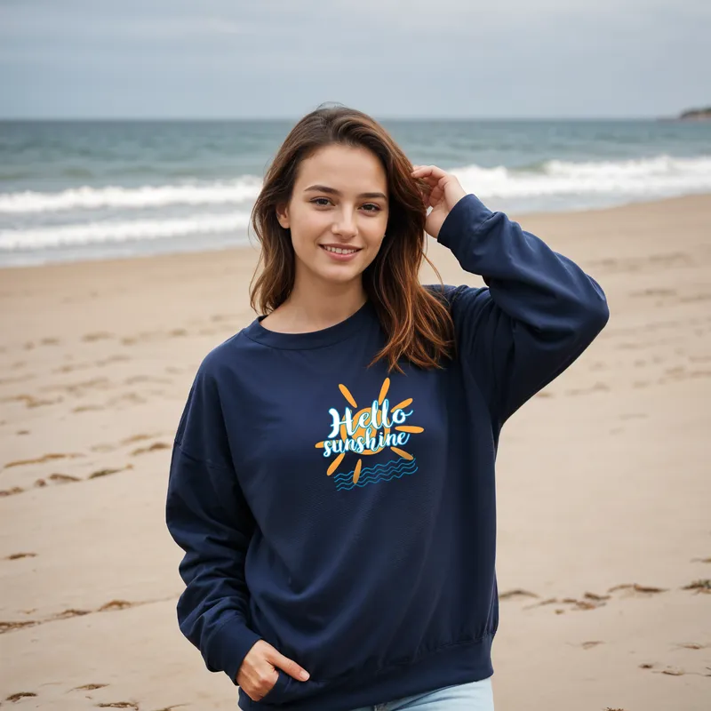 SALE "Hello Sunshine" Relaxed Fit Classic Crew Unisex Sweatshirt