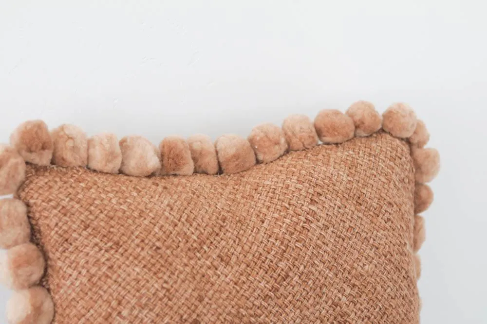 Salta Pom Pom 24" Pillow in Amber