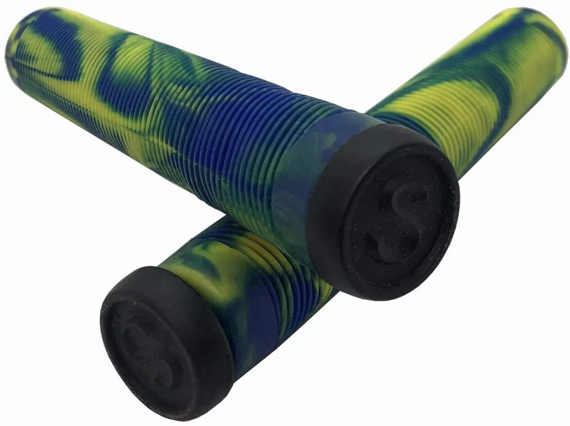 SCT USA Twisted Scooter Bar Grips High Rebound Rubber Bar Ends -Soft - 160 mm Long