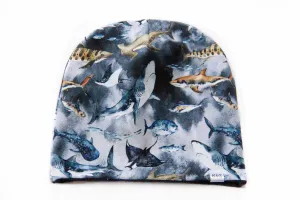 Sea Creatures Reversible Slouchy Beanie